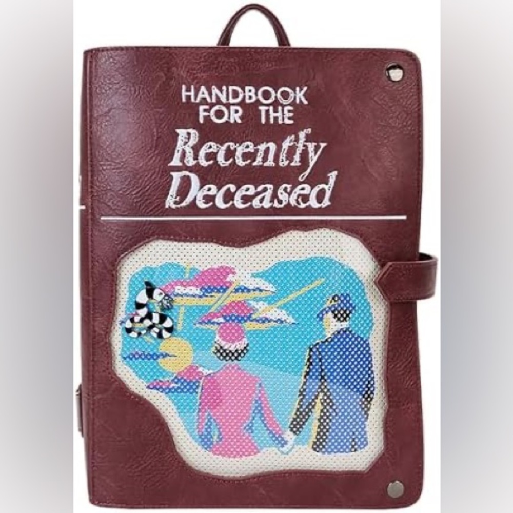 Loungefly Beetlejuice Handbook For The Recently Deceased Pin Trader Backpack